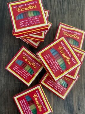 9 packs of dripless smokeless vintage birthday candles